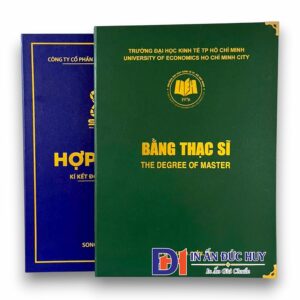 Mẫu in bìa đựng bằng tốt nghiệp ép kim theo yêu cầu